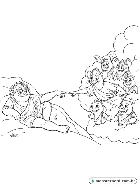 The Creation of the Gang, coloring page