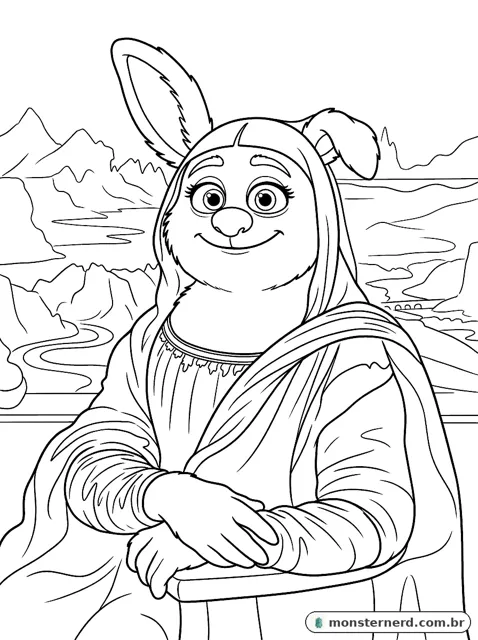 Mona Monster, coloring page
